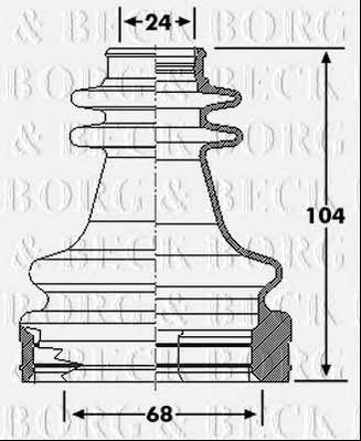 Borg & beck BCB6196 Bellow, driveshaft BCB6196