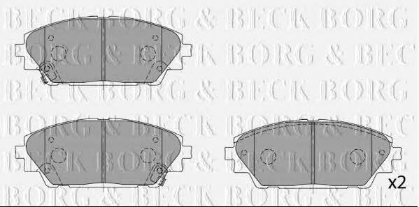 Borg & beck BBP2454 Brake Pad Set, disc brake BBP2454