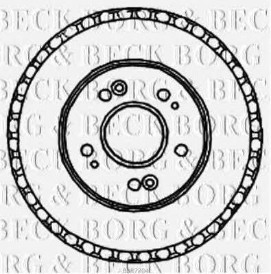 Borg & beck BBR7204 Rear brake drum BBR7204
