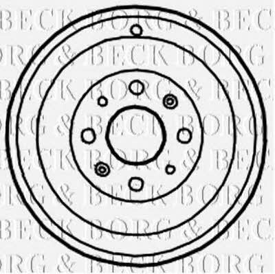 Borg & beck BBR7122 Rear brake drum BBR7122