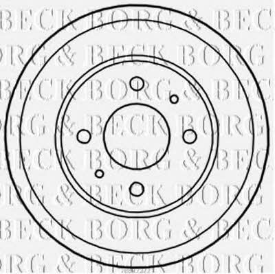 Borg & beck BBR7222 Rear brake drum BBR7222