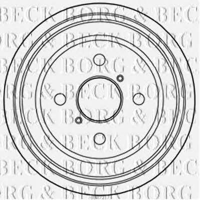 Borg & beck BBR7217 Rear brake drum BBR7217