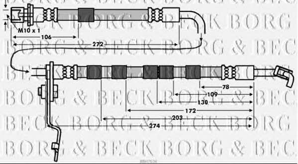 Borg & beck BBH7636 Brake Hose BBH7636