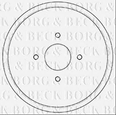 Borg & beck BBR7252 Brake drum with wheel bearing, assy BBR7252