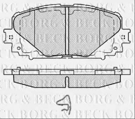 Borg & beck BBP2464 Brake Pad Set, disc brake BBP2464