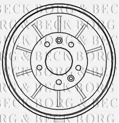 Borg & beck BBR7203 Rear brake drum BBR7203