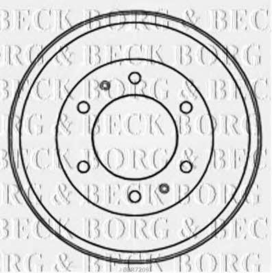 Borg & beck BBR7209 Rear brake drum BBR7209