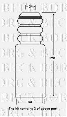 Borg & beck BPK7068 Bellow and bump for 1 shock absorber BPK7068