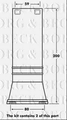 Borg & beck BPK7099 Bellow and bump for 1 shock absorber BPK7099