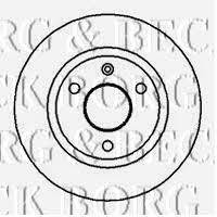 Borg & beck BBD4004 Unventilated front brake disc BBD4004