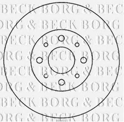 Borg & beck BBD4055 Front brake disc ventilated BBD4055