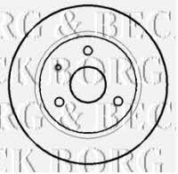Borg & beck BBD4058 Unventilated front brake disc BBD4058