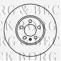 Borg & beck BBD4105 Front brake disc ventilated BBD4105