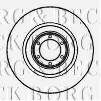 Borg & beck BBD4106 Unventilated front brake disc BBD4106