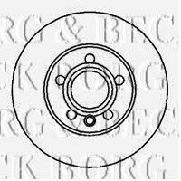 Borg & beck BBD4115 Unventilated front brake disc BBD4115