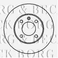 Borg & beck BBD4174 Unventilated front brake disc BBD4174