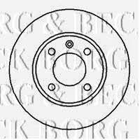 Borg & beck BBD4180 Unventilated front brake disc BBD4180
