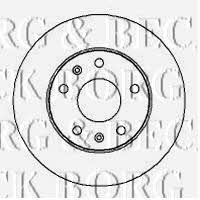 Borg & beck BBD4223 Unventilated front brake disc BBD4223