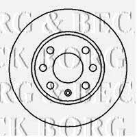 Borg & beck BBD4224 Unventilated front brake disc BBD4224