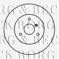 Borg & beck BBD4231 Unventilated front brake disc BBD4231