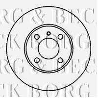 Borg & beck BBD4288 Unventilated front brake disc BBD4288