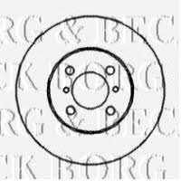 Borg & beck BBD4348 Front brake disc ventilated BBD4348