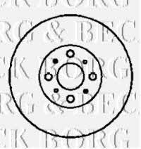Borg & beck BBD4349 Front brake disc ventilated BBD4349