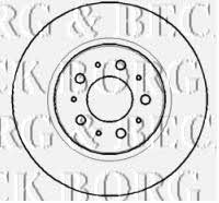 Borg & beck BBD4390 Rear ventilated brake disc BBD4390