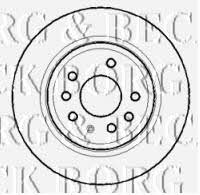 Borg & beck BBD4396 Rear ventilated brake disc BBD4396