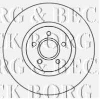 Borg & beck BBD4454 Front brake disc ventilated BBD4454