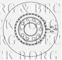 Borg & beck BBD4513 Front brake disc ventilated BBD4513
