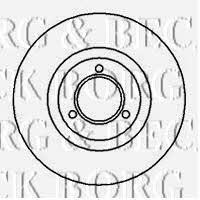 Borg & beck BBD4516 Unventilated front brake disc BBD4516