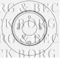 Borg & beck BBD4525 Rear brake disc, non-ventilated BBD4525