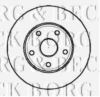 Borg & beck BBD4527 Front brake disc ventilated BBD4527