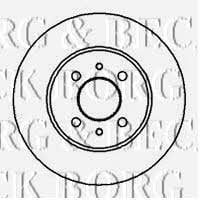 Borg & beck BBD4597 Unventilated front brake disc BBD4597
