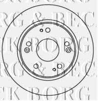 Borg & beck BBD4598 Rear brake disc, non-ventilated BBD4598