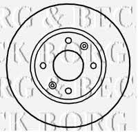 Borg & beck BBD4654 Front brake disc ventilated BBD4654