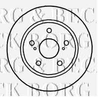 Borg & beck BBD4664 Rear brake disc, non-ventilated BBD4664