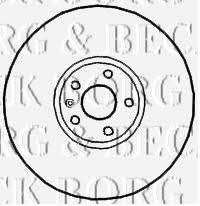 Borg & beck BBD4673 Rear brake disc, non-ventilated BBD4673