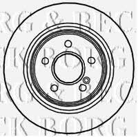 Borg & beck BBD4703 Rear ventilated brake disc BBD4703