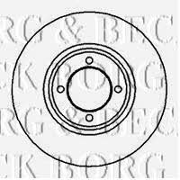 Borg & beck BBD4724 Unventilated front brake disc BBD4724