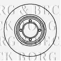Borg & beck BBD4836 Unventilated front brake disc BBD4836