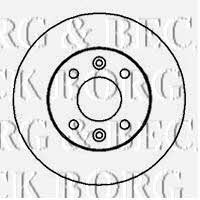 Borg & beck BBD4845 Unventilated front brake disc BBD4845