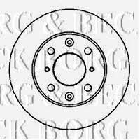 Borg & beck BBD4848 Unventilated front brake disc BBD4848