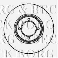 Borg & beck BBD4853 Unventilated front brake disc BBD4853