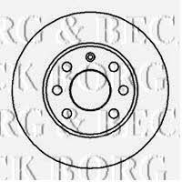 Borg & beck BBD4857 Unventilated front brake disc BBD4857