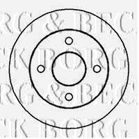 Borg & beck BBD4889 Unventilated front brake disc BBD4889