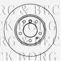 Borg & beck BBD4896 Front brake disc ventilated BBD4896