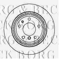 Borg & beck BBD4897 Rear brake disc, non-ventilated BBD4897