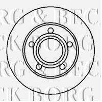 Borg & beck BBD4899 Rear brake disc, non-ventilated BBD4899